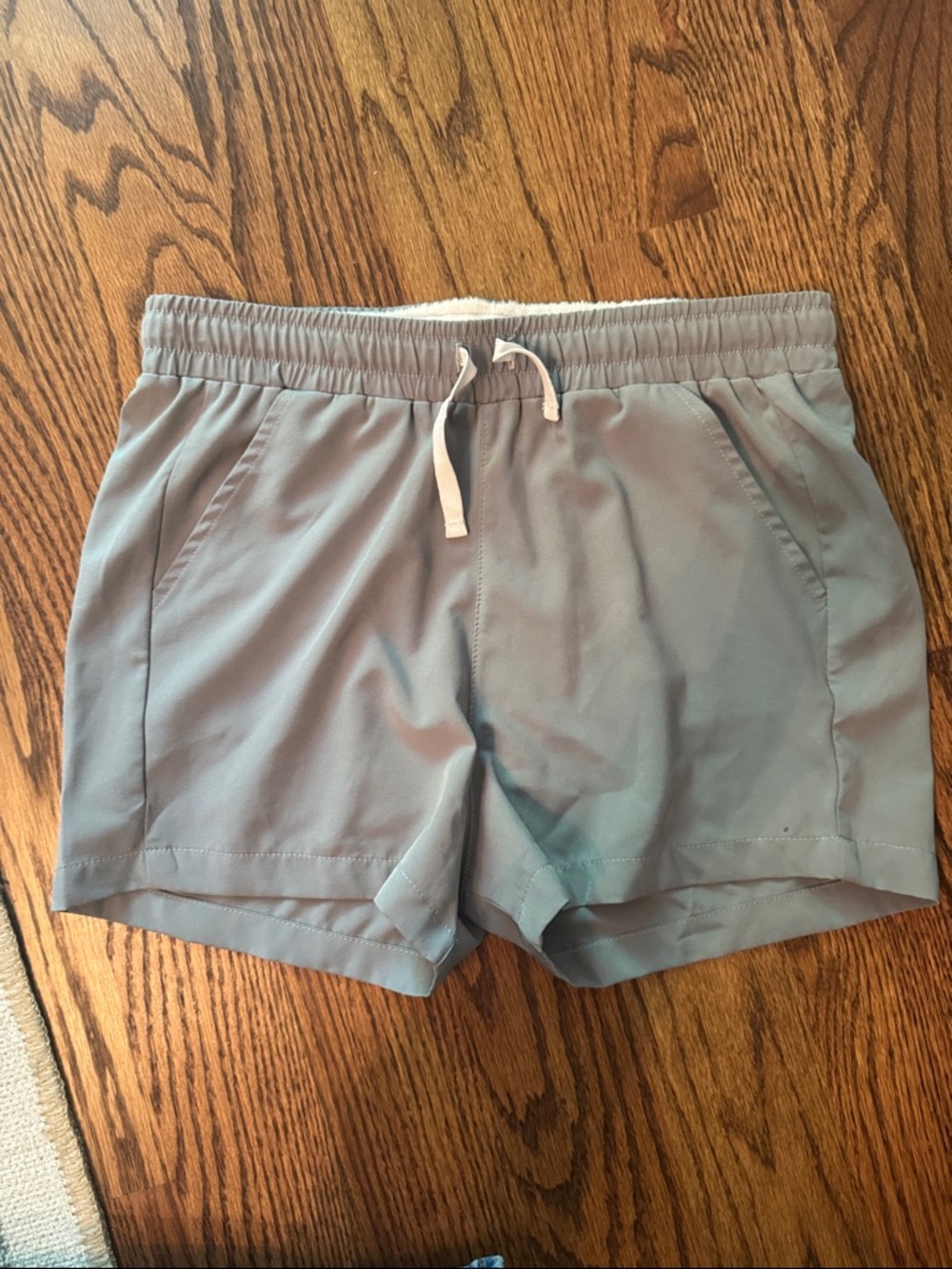 Kids Drawstring Active Shorts - Light Gray
